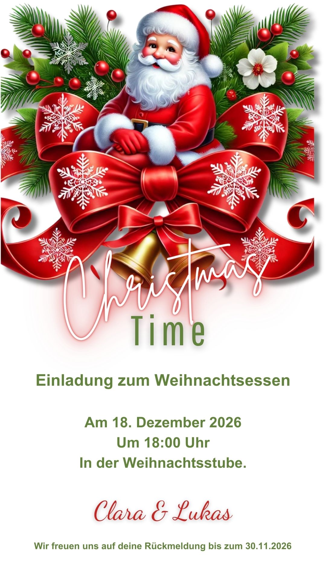 Weihnachtskarte selbst gestalten online - Weihnachtliches Design
