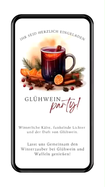Einladung Glühwein trinken: Originalmotiv als Smartphone-Vorschau
