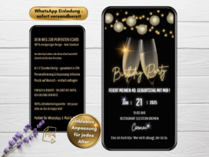 Einladung Geburtstag digital