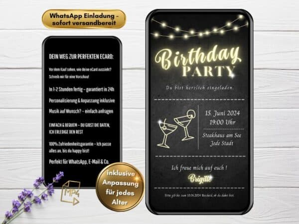 Einladung Geburtstag Party