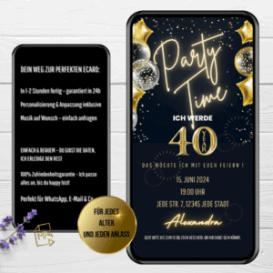 Einladung zum 40. Geburtstag WhatsApp