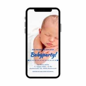 Babyparty Einladung per WhatsApp