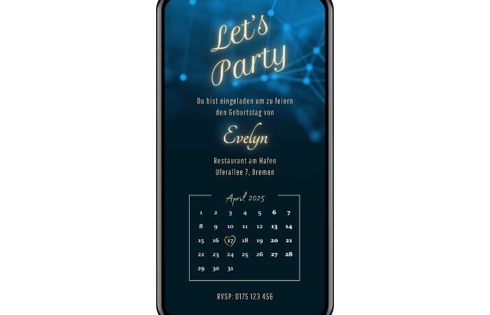 eCard Gold Geburtstag Kalender