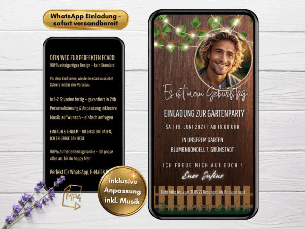 Einladung Gartenparty