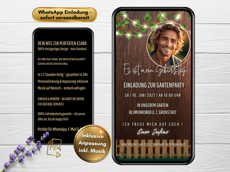 Einladung Gartenparty