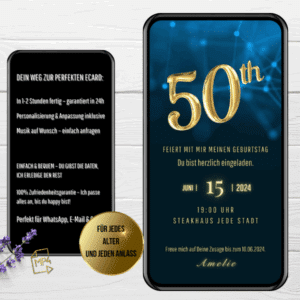 WhatsApp Einladung 50. Geburtstag