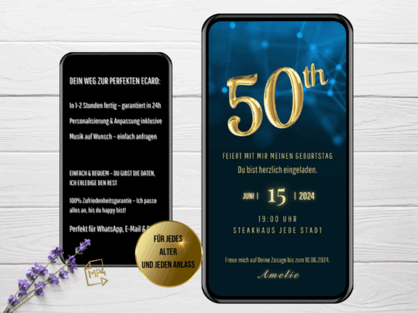 WhatsApp Einladung 50. Geburtstag