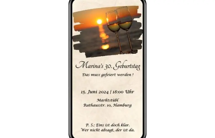 eCard 30. Geburtstag Kraftpapier