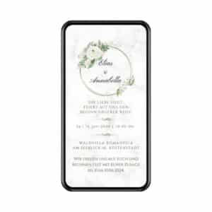 eCard Hochzeit weiße Rosen