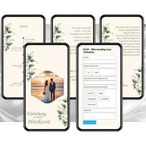 WhatsApp Hochzeitseinladung mit Antwortfunktion