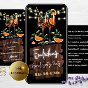 eCard Einladung Aperol Spritz