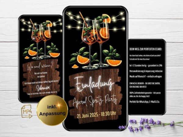 eCard Einladung Aperol Spritz