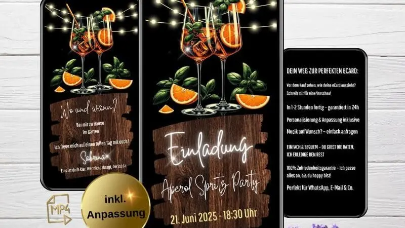 eCard Einladung Aperol Spritz