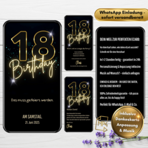 Einladung zum 18. Geburtstag