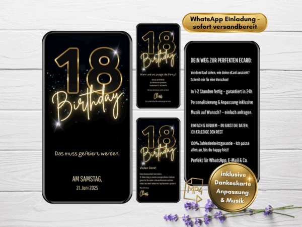 Einladung zum 18. Geburtstag