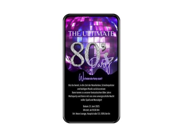 Einladung zur 80er Party 2