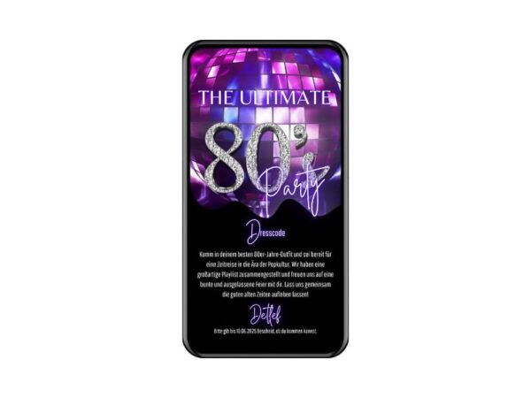 Einladung zur 80er Party 3