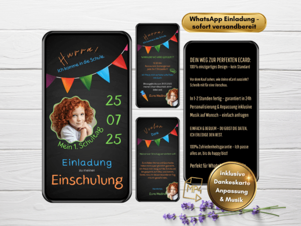 Einladungskarte zur Einschulung