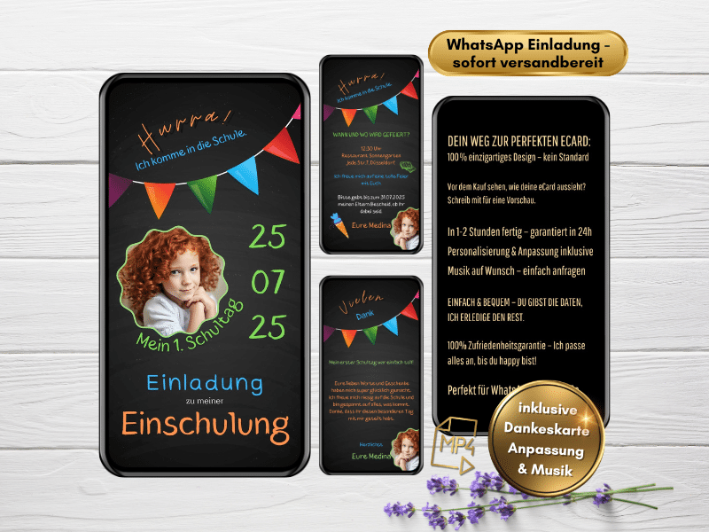 Einladungskarte zur Einschulung
