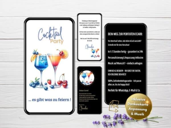 Cocktail Party Einladung