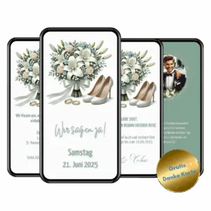 Hochzeitseinladung modern