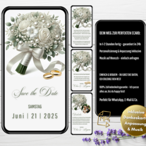 Digitale Einladungen Hochzeit modern