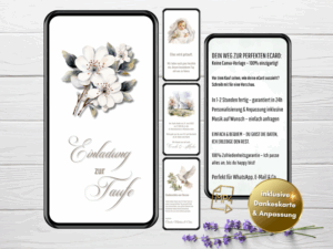 Taufe Einladung Vorlage - klassisch und elegant