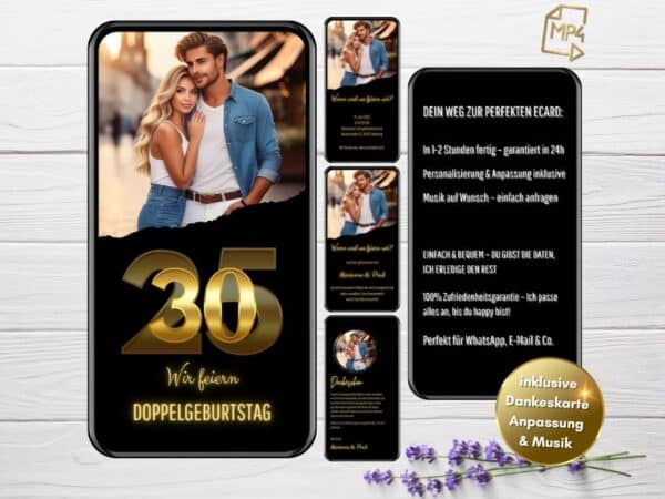 Doppelgeburtstag Einladung