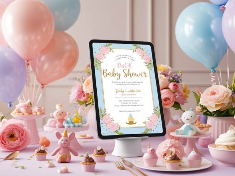 Einladungskarten für Babyparty
