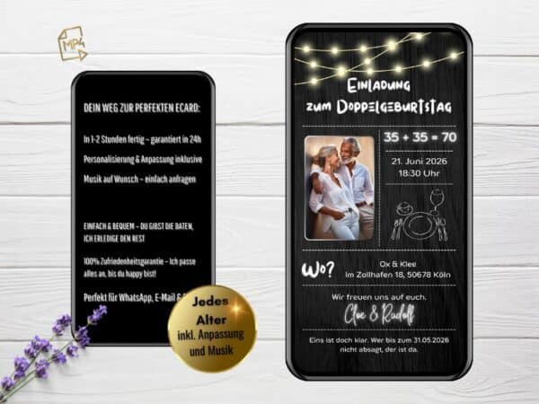 Doppel Geburtstag Einladung