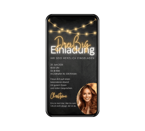 Einladung zum 30. Geburtstag