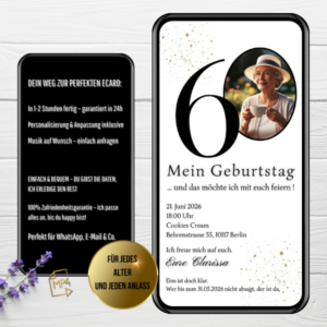 Einladung 60 Geburtstag Frau