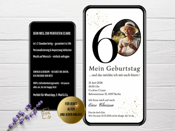 Einladung 60 Geburtstag Frau