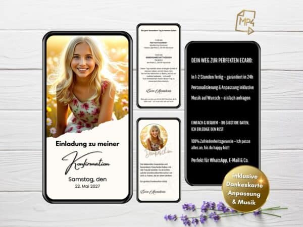 Einladung Konfirmation modern