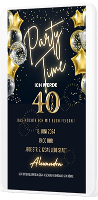 Einladung zum 40. Geburtstag WhatsApp