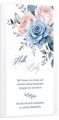 Einladungskarte Babyparty per WhatsApp