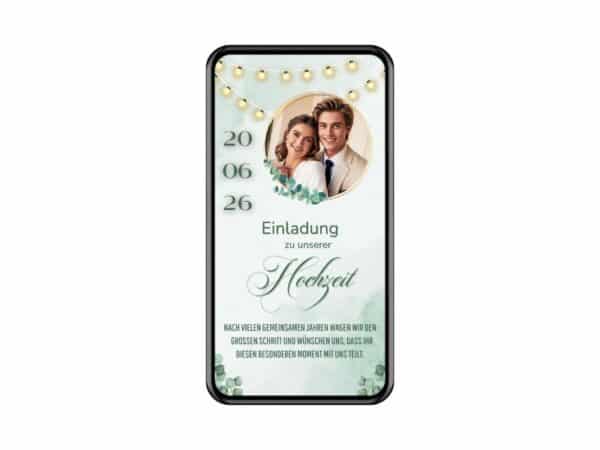 Hochzeitseinladung Eukalyptus