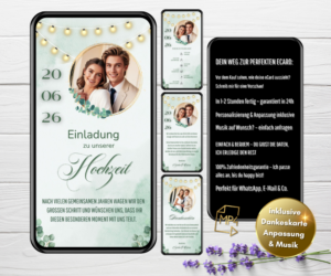 Hochzeitseinladung Eukalyptus