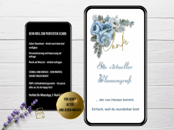 Virtueller Blumenstrauß WhatsApp