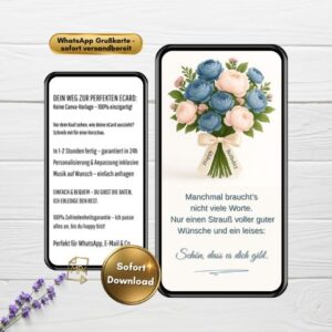 virtueller Blumenstrauß WhatsApp