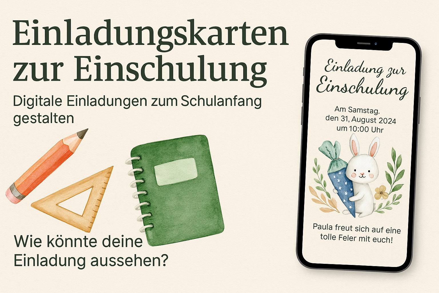 Einladungskarten zur Einschulung