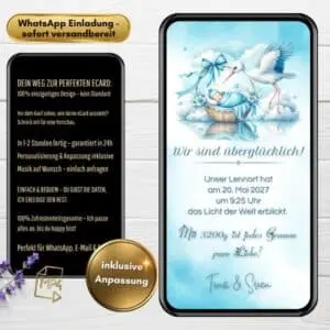 Geburtskarte WhatsApp