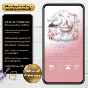 Verkündung Geburt WhatsApp