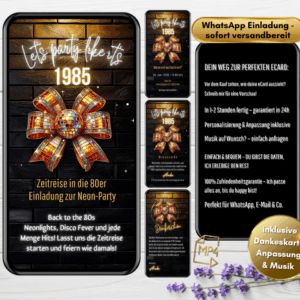 80er Party Einladung