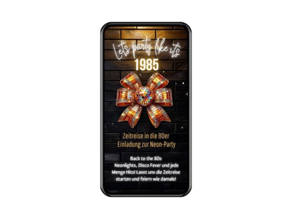 80er Party Einladung