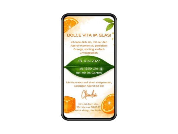 Aperol Geburtstagskarte