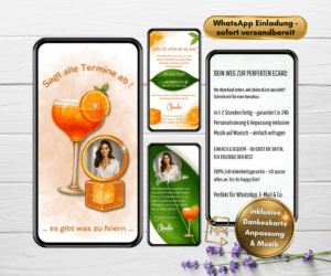 Aperol Geburtstagskarte – einladen per WhatsApp