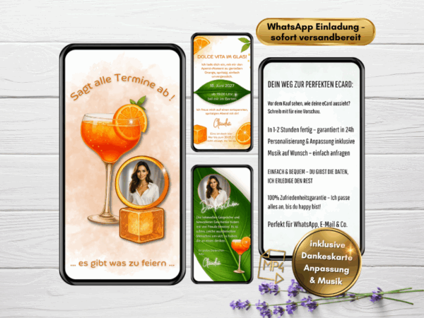Aperol Geburtstagskarte