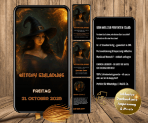 WhatsApp Halloween Einladung - animiert, spooky & versandfertig