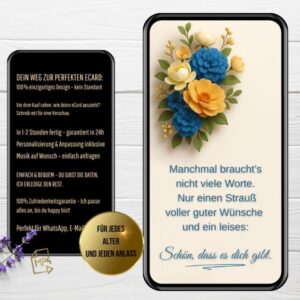 Virtueller Blumenstrauß WhatsApp